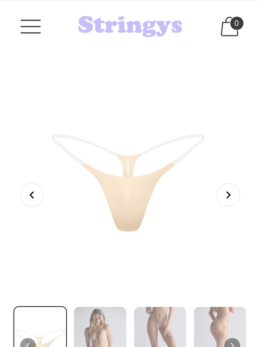 STRINGYS NUDE INVISIBLE UNDERWEAR